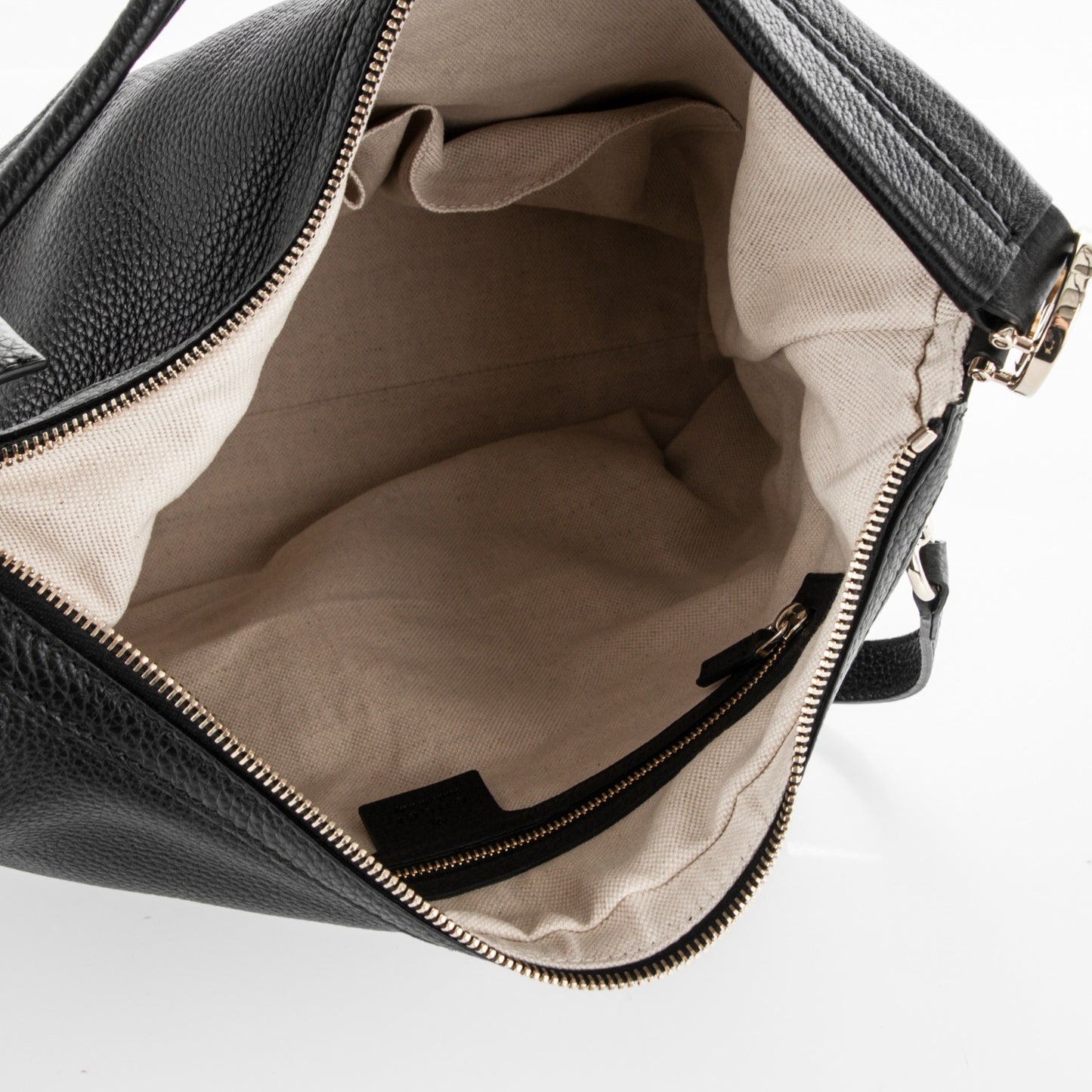 Pebbled Calfskin Small Miss GG Hobo Black