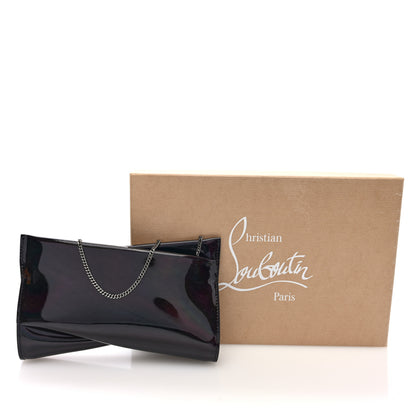 Christian Louboutin Patent Psychic Loubitwist Clutch Black 10 of 10