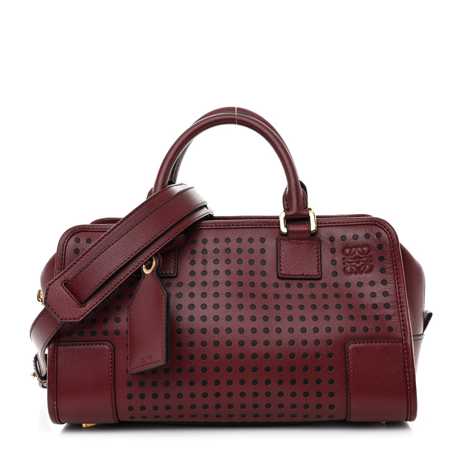 Calfskin Perforated Amazona 28 Berry