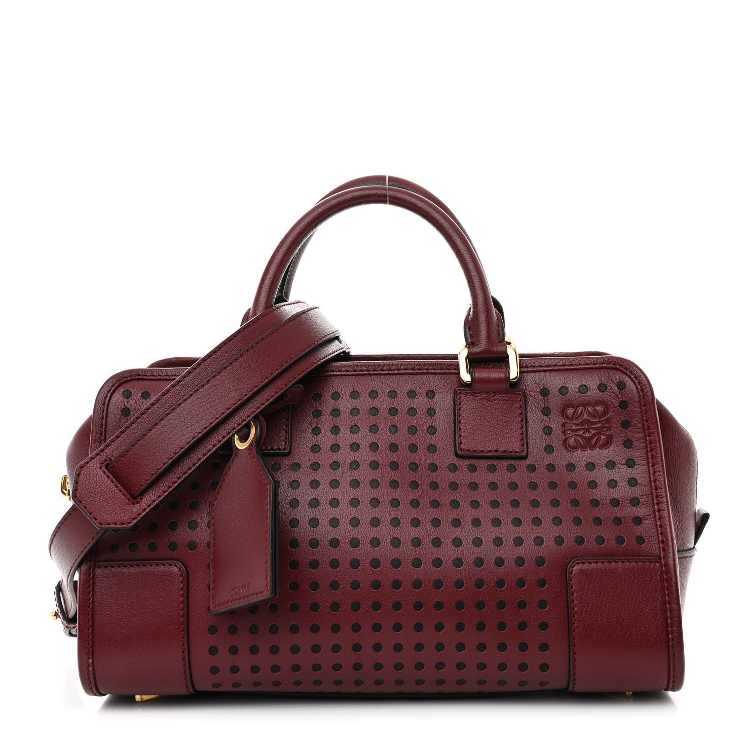 Loewe Calfskin Perforated Amazona 28 Berry 1 of 9