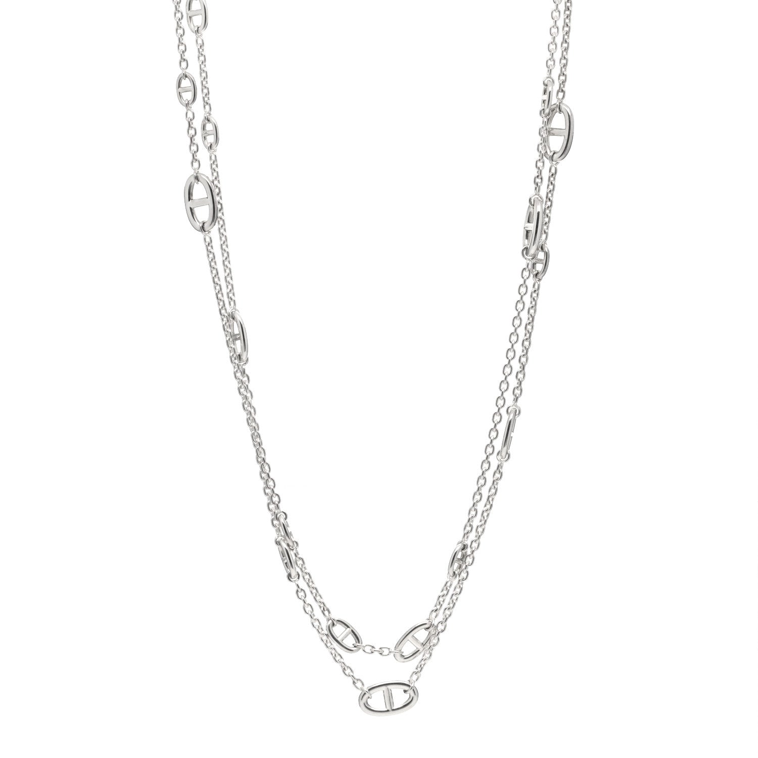 Hermes Sterling Silver Farandole Necklace 160 1 of 3