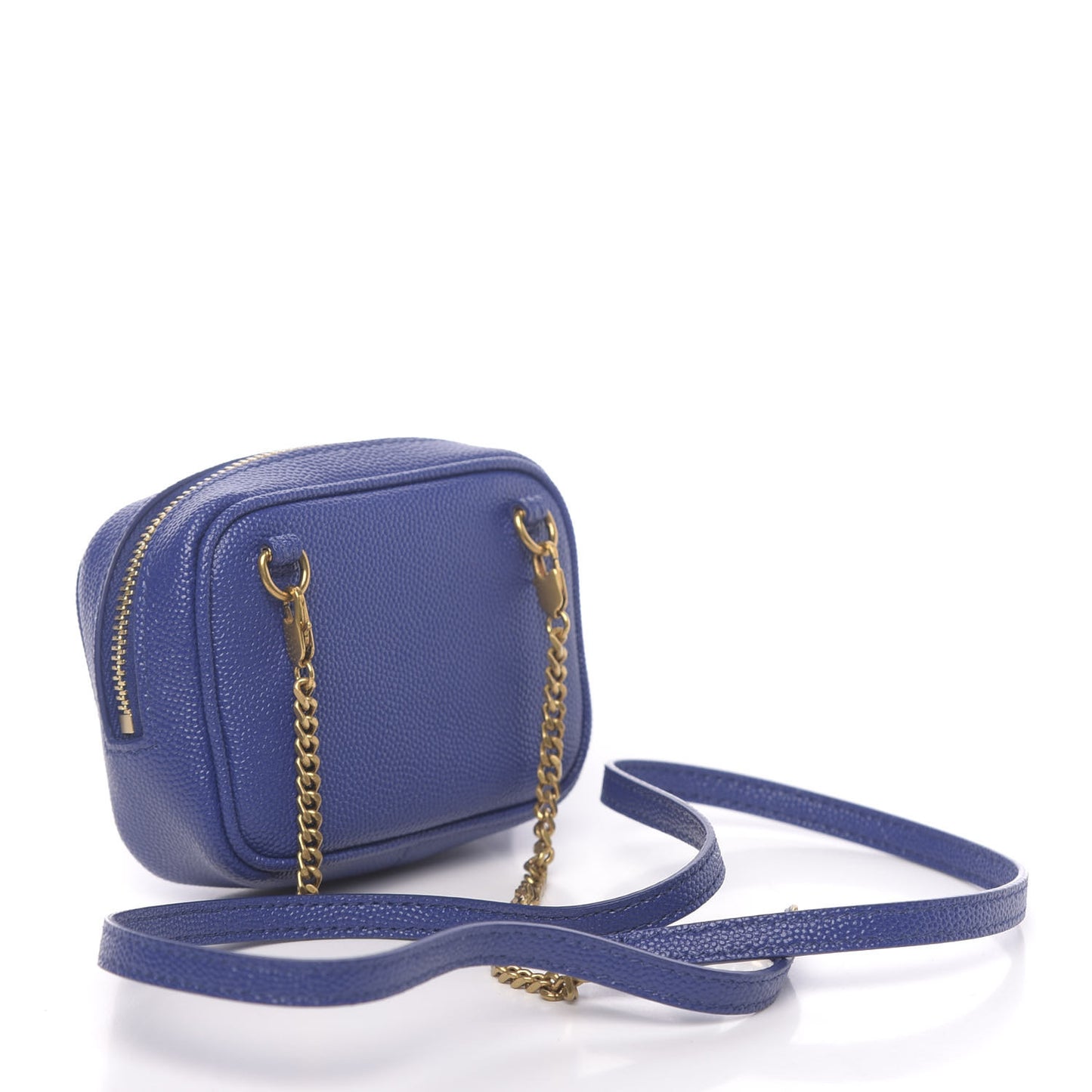 Grain De Poudre Matelasse Monogram Baby Lou Camera Bag Sapphire Blue