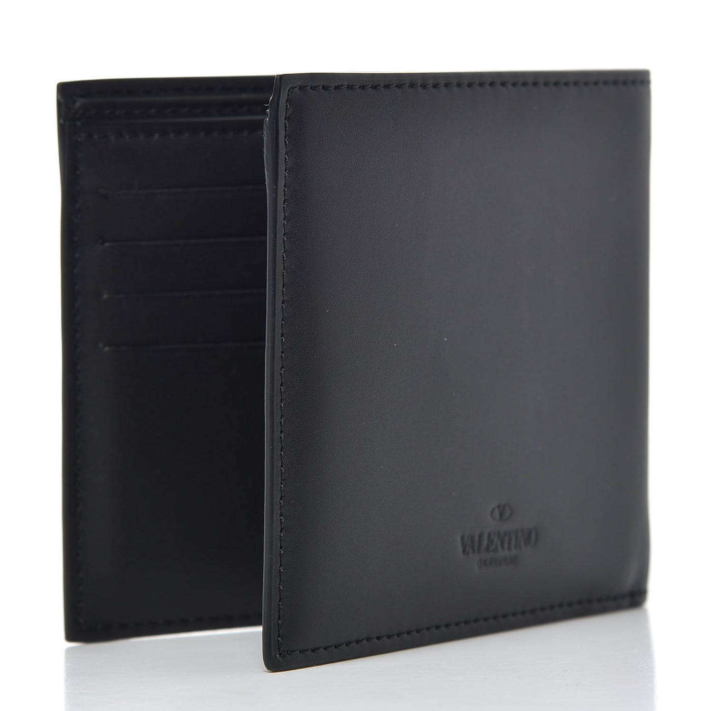 Vitello Mens VLTN Bi-Fold Wallet Black Green