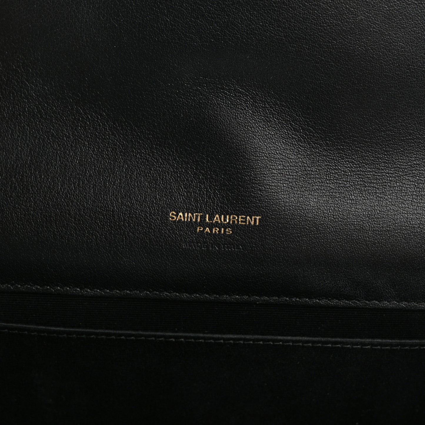 Patent Matelasse Chevron Monogram Envelope Clutch Black