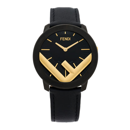 Fendi Stainless Steel Calfskin 40mm F is Fendi Run Away Quartz Watch Black 1 of 4
