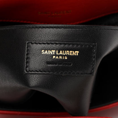 Saint Laurent Lambskin Matelasse Monogram Medium Vicky Chain Bag Rouge Eros 7 of 11