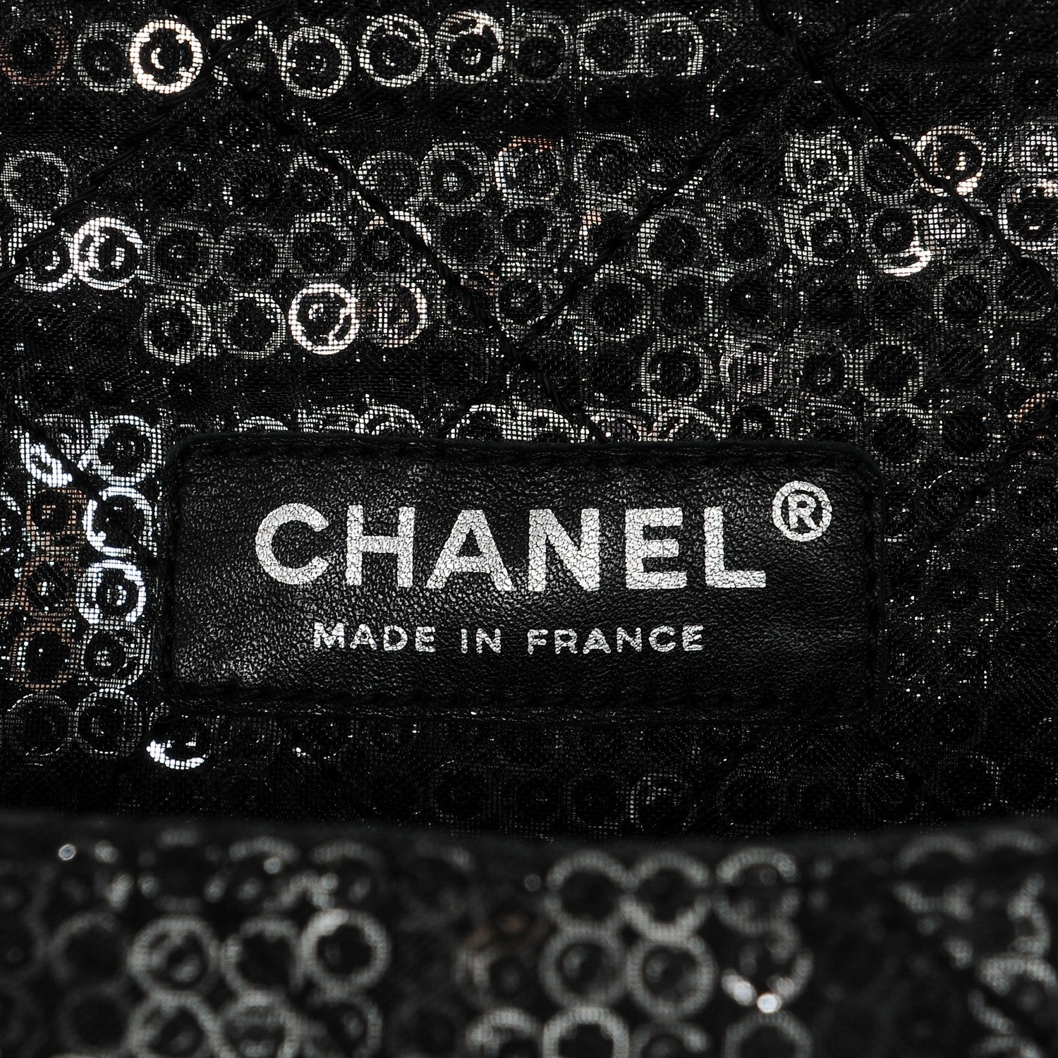 Chanel Sequin Mesh Medium Single Flap Black 6 of 7