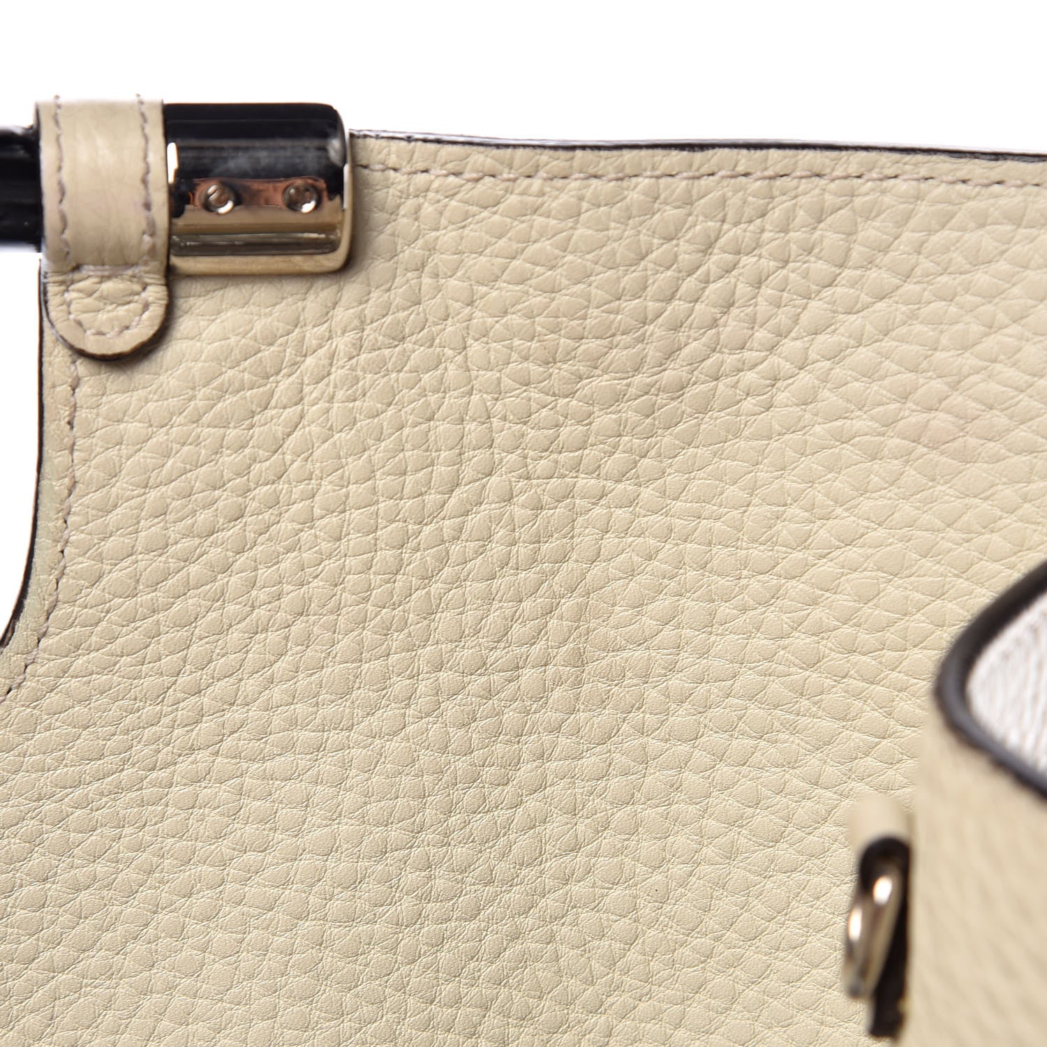 Gucci Pebbled Calfskin Bamboo Tote Off White 15 of 16