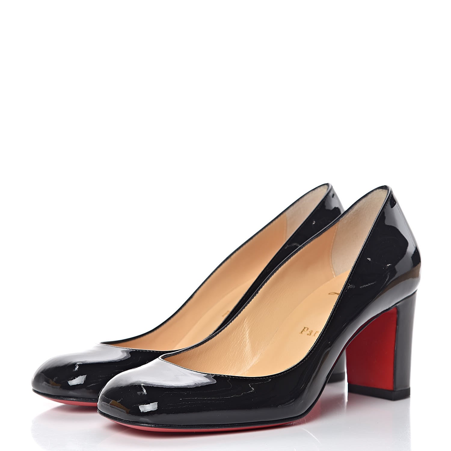 Christian Louboutin Patent Cadrilla 70 Pumps 37 Black 3 of 8