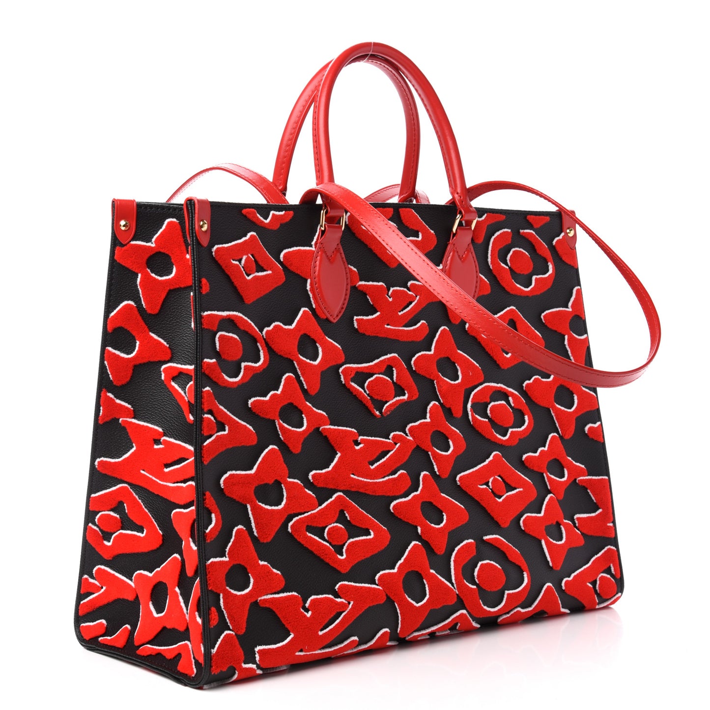 X UF Tufted Monogram Onthego GM Black Red