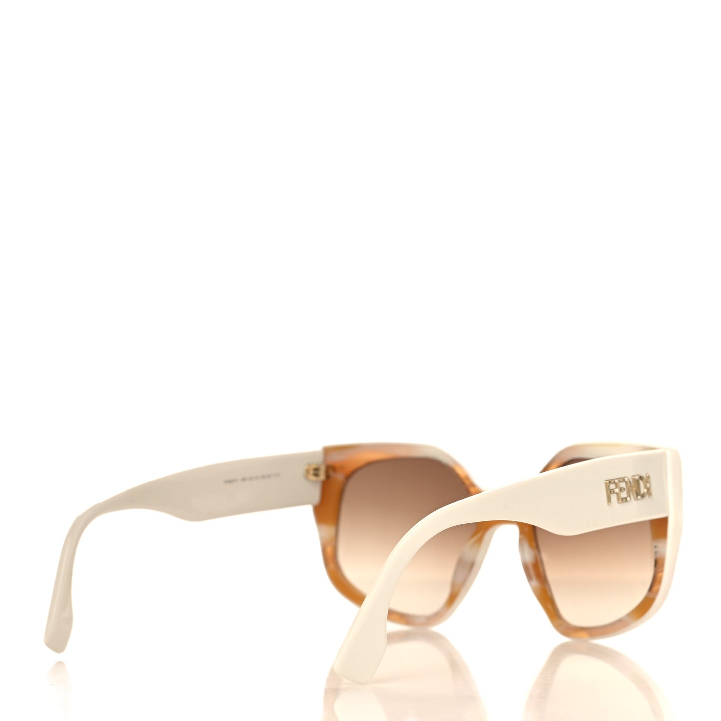 Acetate FF Fendi Butterfly Sunglasses FE40017I White