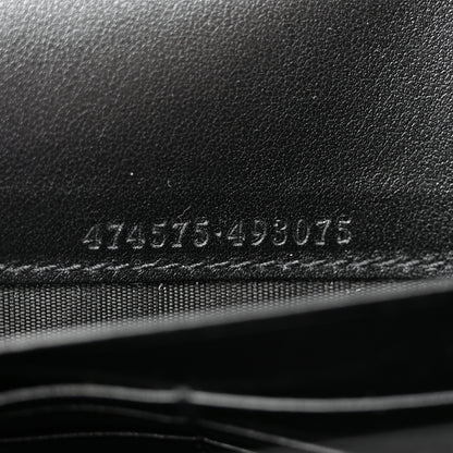 Gucci Calfskin Matelasse GG Marmont Chain Wallet Black 7 of 13