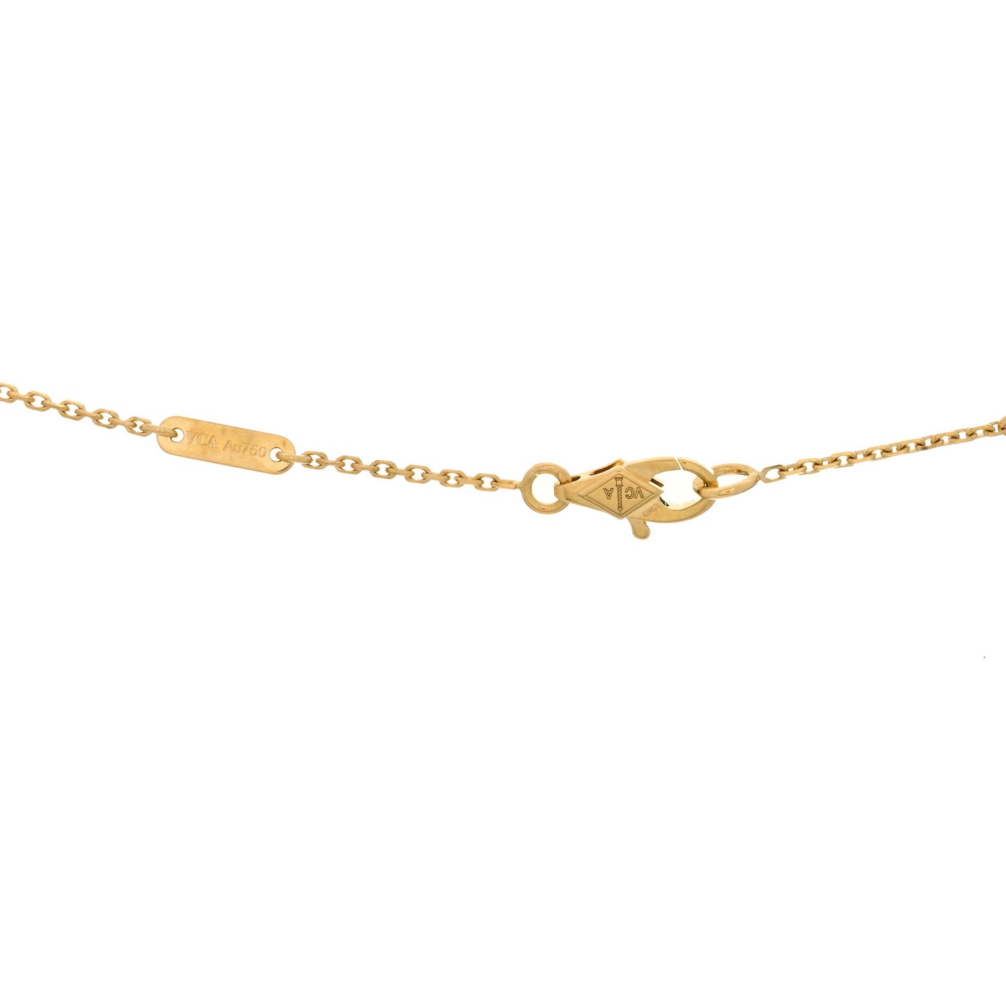 18K Yellow Gold Mother of Pearl Sweet Alhambra Pendant Necklace