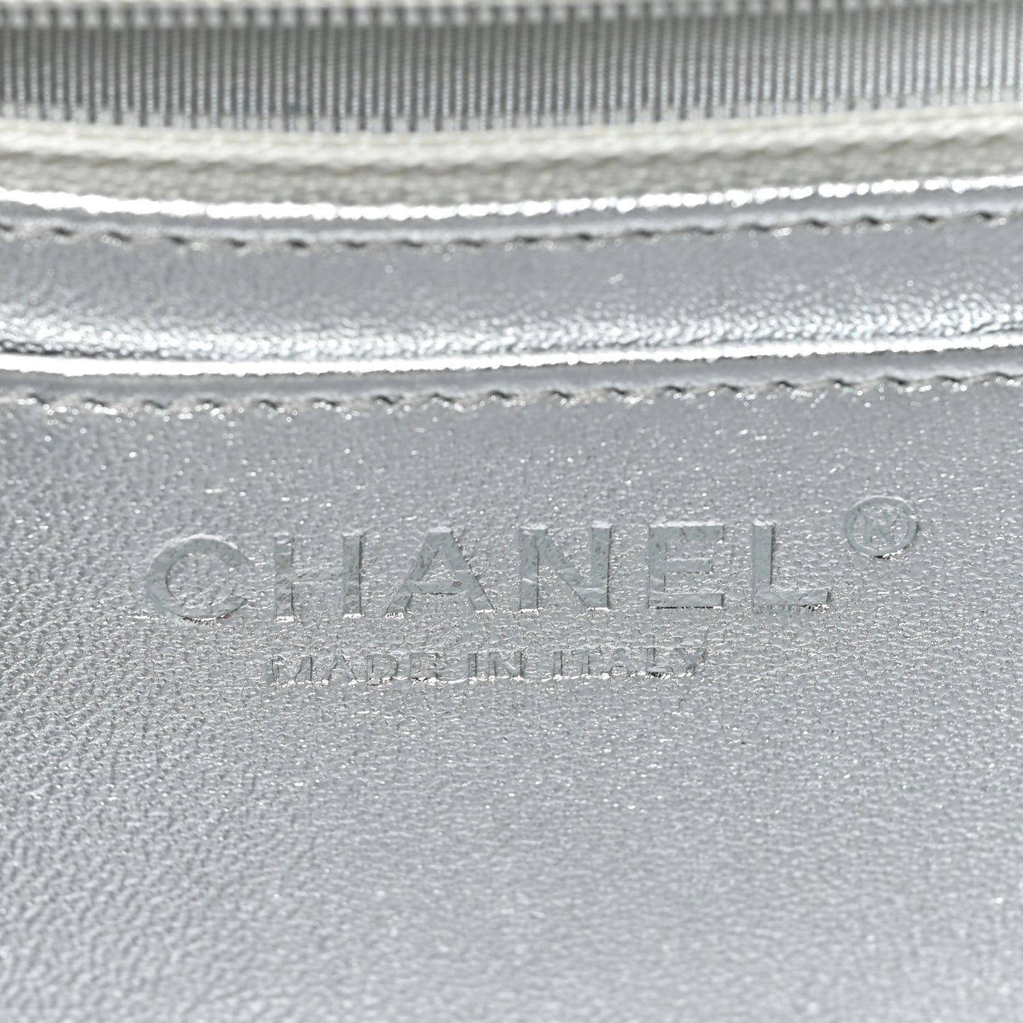Metallic Lambskin Quilted Jumbo Single Flap Silver