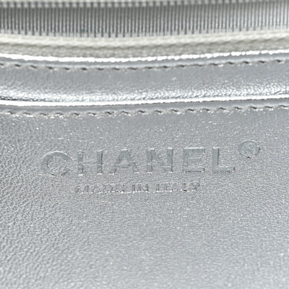Chanel Metallic Lambskin Quilted Jumbo Single Flap Silver 6 of 11