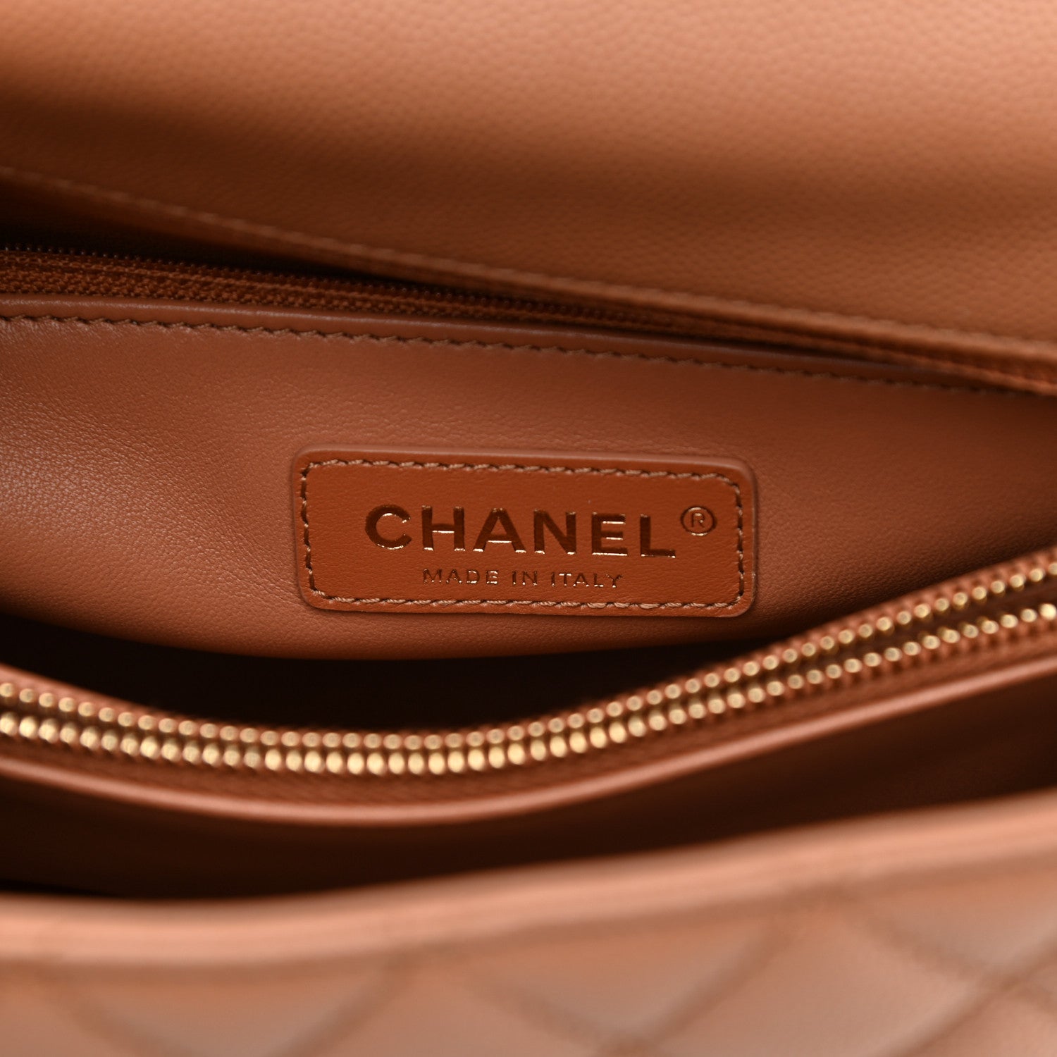 Chanel Caviar Quilted Small Coco Handle Flap Brown 6 of 9