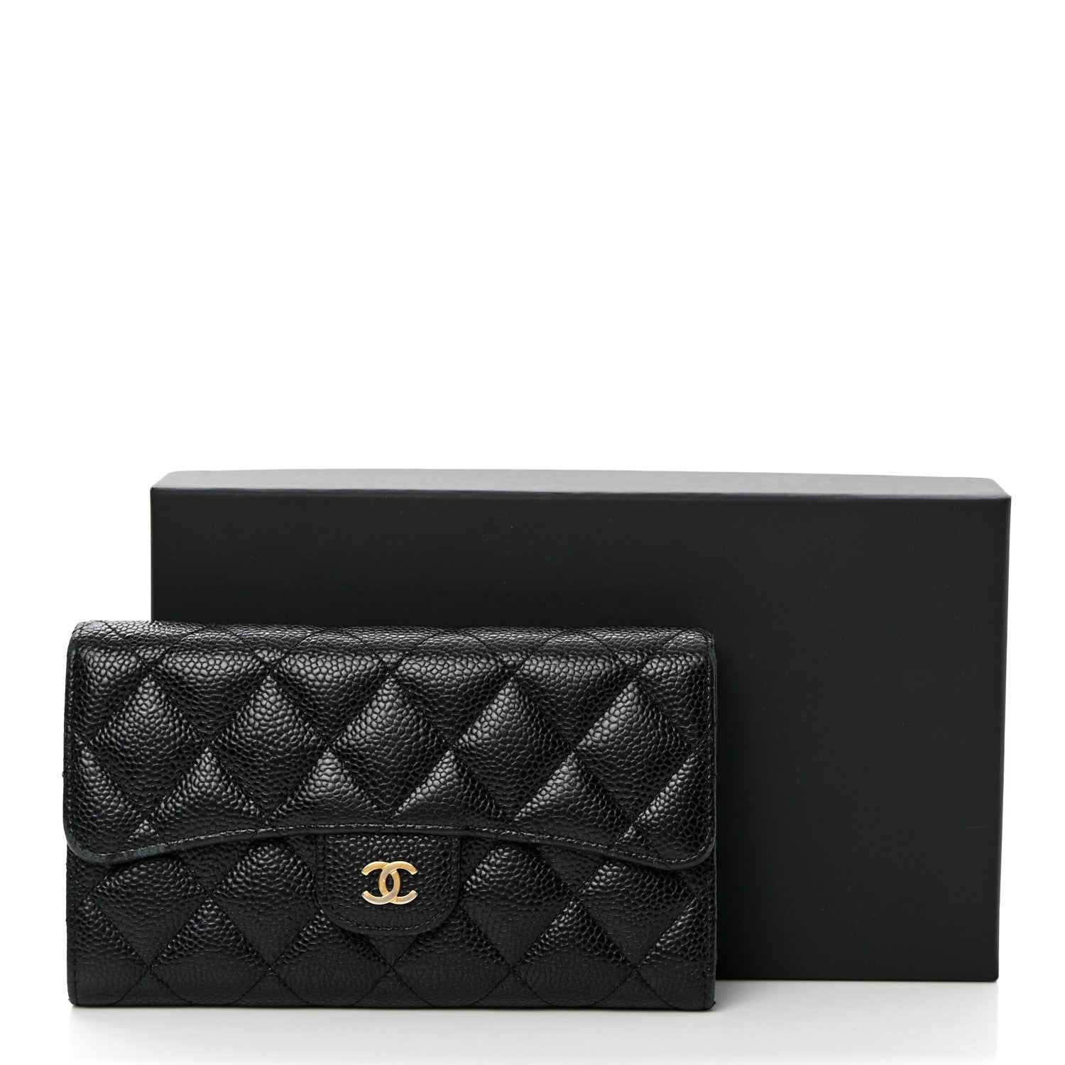 Chanel Caviar Quilted Large Flap Wallet Black 18 of 18