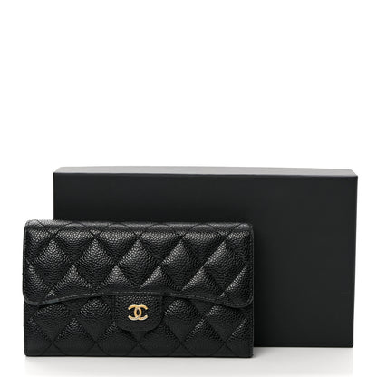 Chanel Caviar Quilted Large Flap Wallet Black 18 of 18