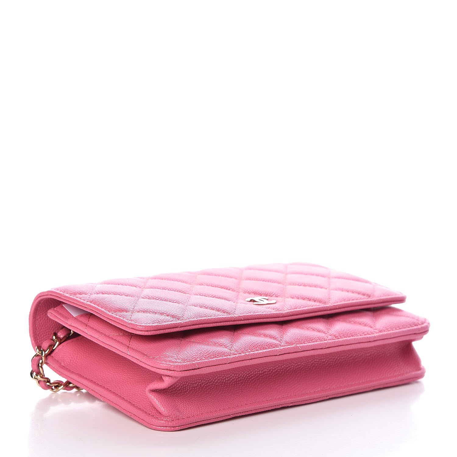 Chanel Caviar Quilted Wallet on Chain WOC Pink 4 of 11