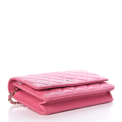 Chanel Caviar Quilted Wallet on Chain WOC Pink 4 of 11