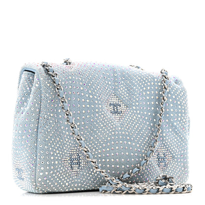Chanel Denim Strass Evening Flap Bag Blue 2 of 11