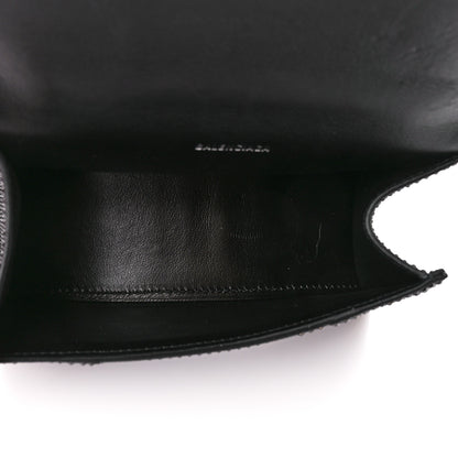 Balenciaga Strass Suede Hourglass Top Handle Bag XS Black Jet 5 of 11