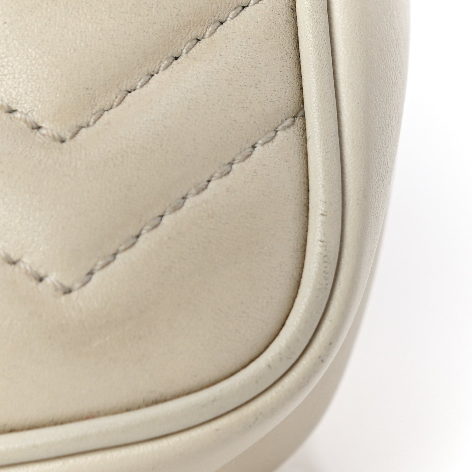 Gucci Calfskin Matelasse Super Mini GG Marmont Shoulder Bag White 15 of 15