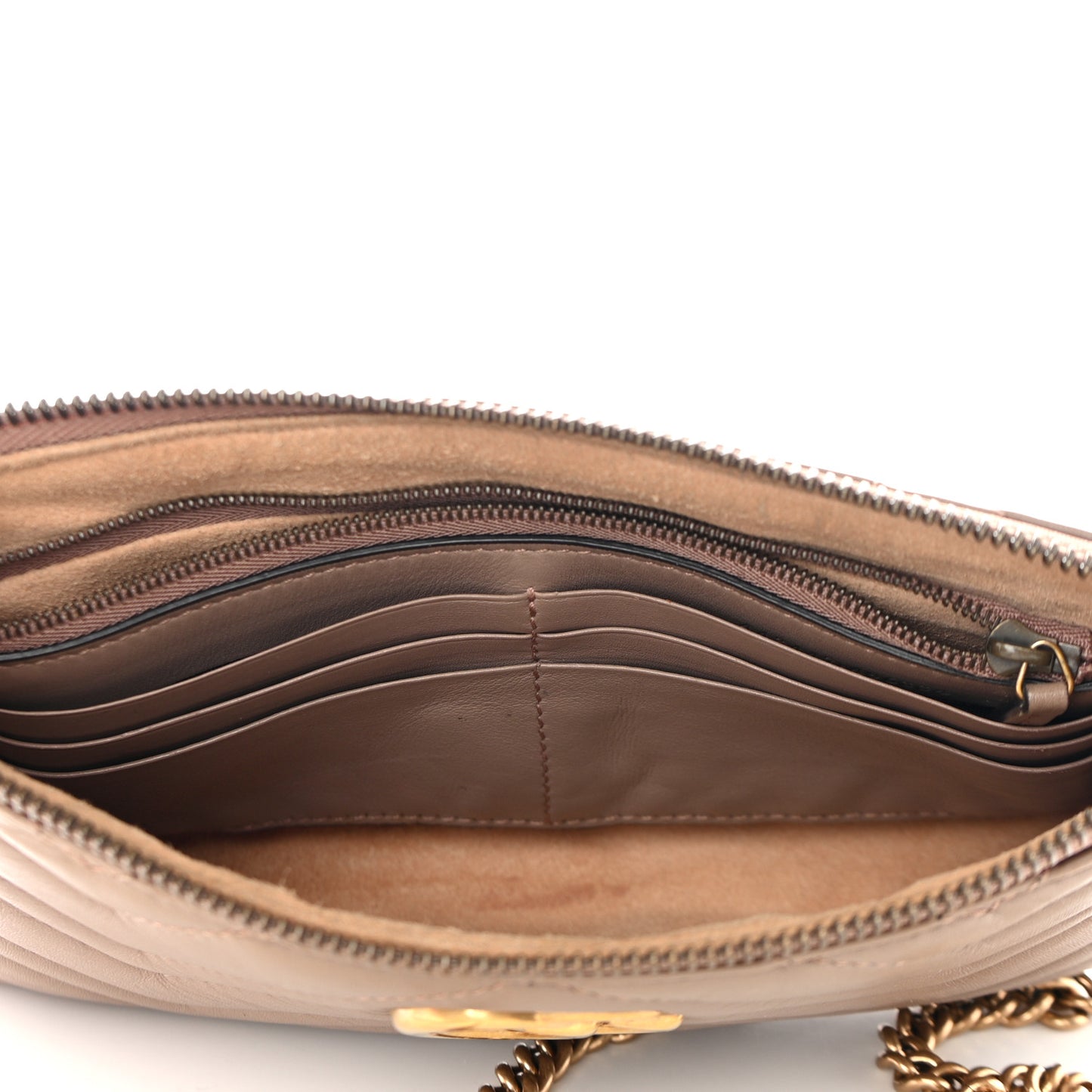 Calfskin Matelasse Mini GG Marmont Chain Bag Porcelain Rose