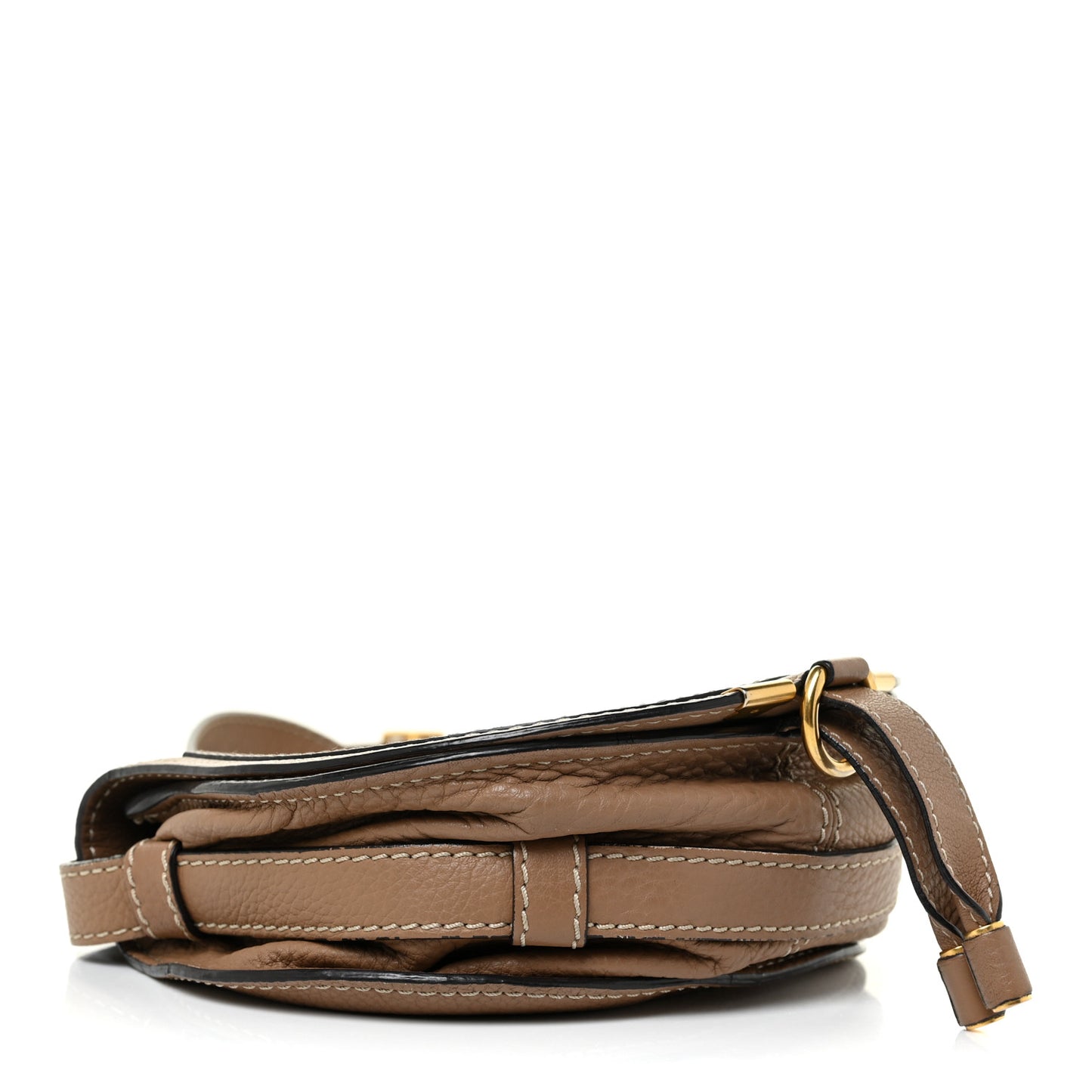 Calfskin Mini Marcie Round Crossbody Bag Nut