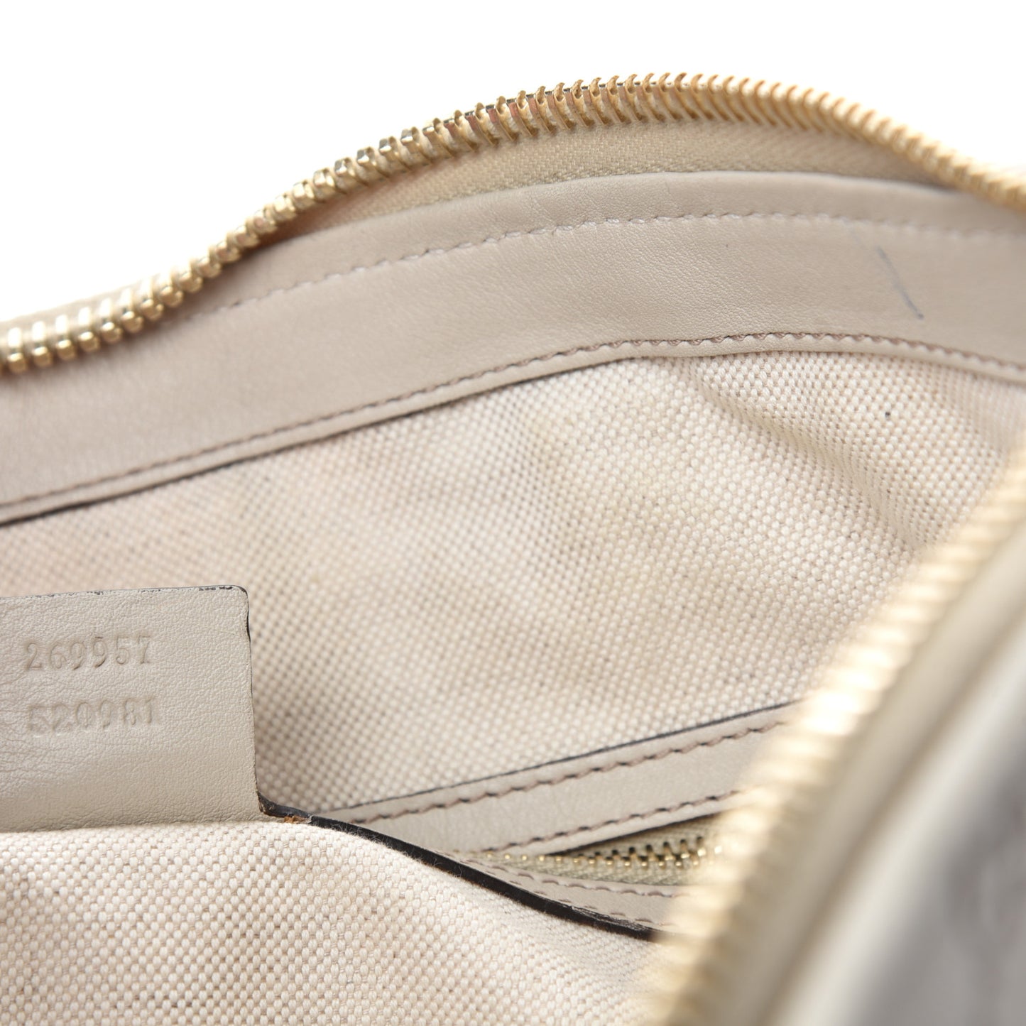 Guccissima Heart Bit Charm Top Handle Tote Off White