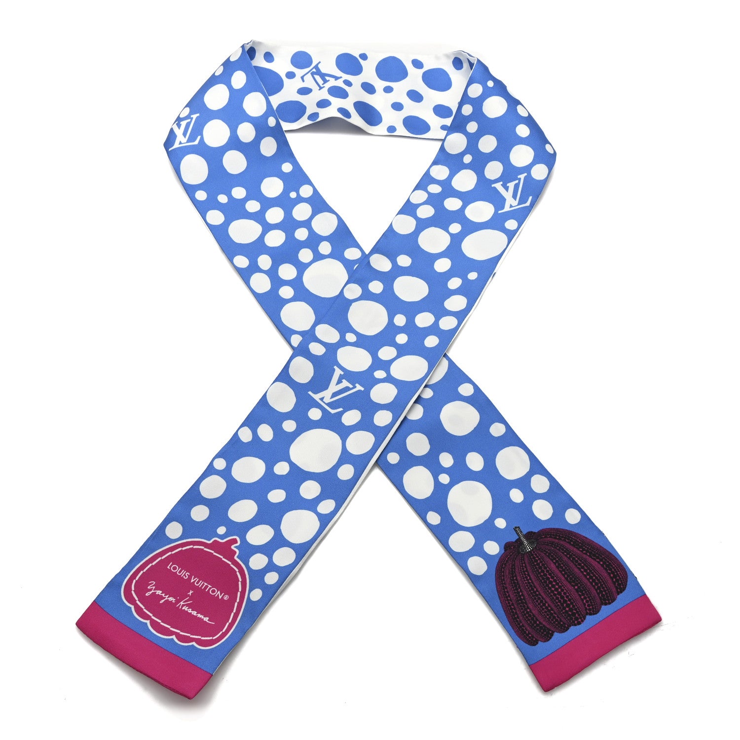 Louis Vuitton LV x YK Infinity Dots Bandeau Blue White 1 of 3