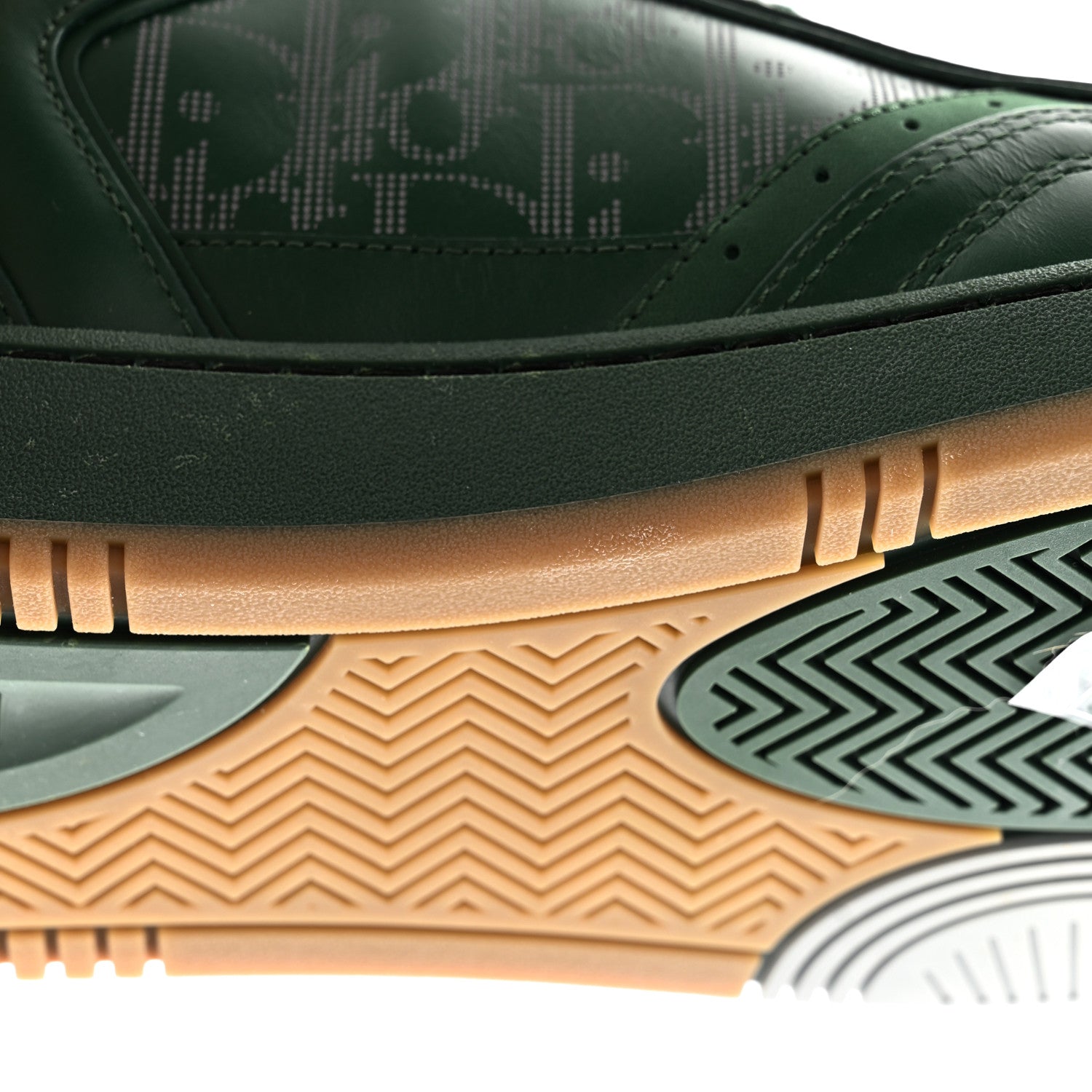 Christian Dior Smooth Calfskin Oblique Galaxy Mens B27 Low Top Sneakers 45 Green Beige 11 of 12