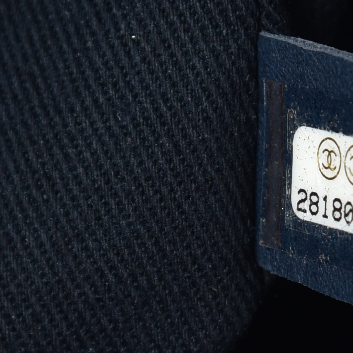 Lurex Canvas Medium Deauville Tote Navy Blue Gold