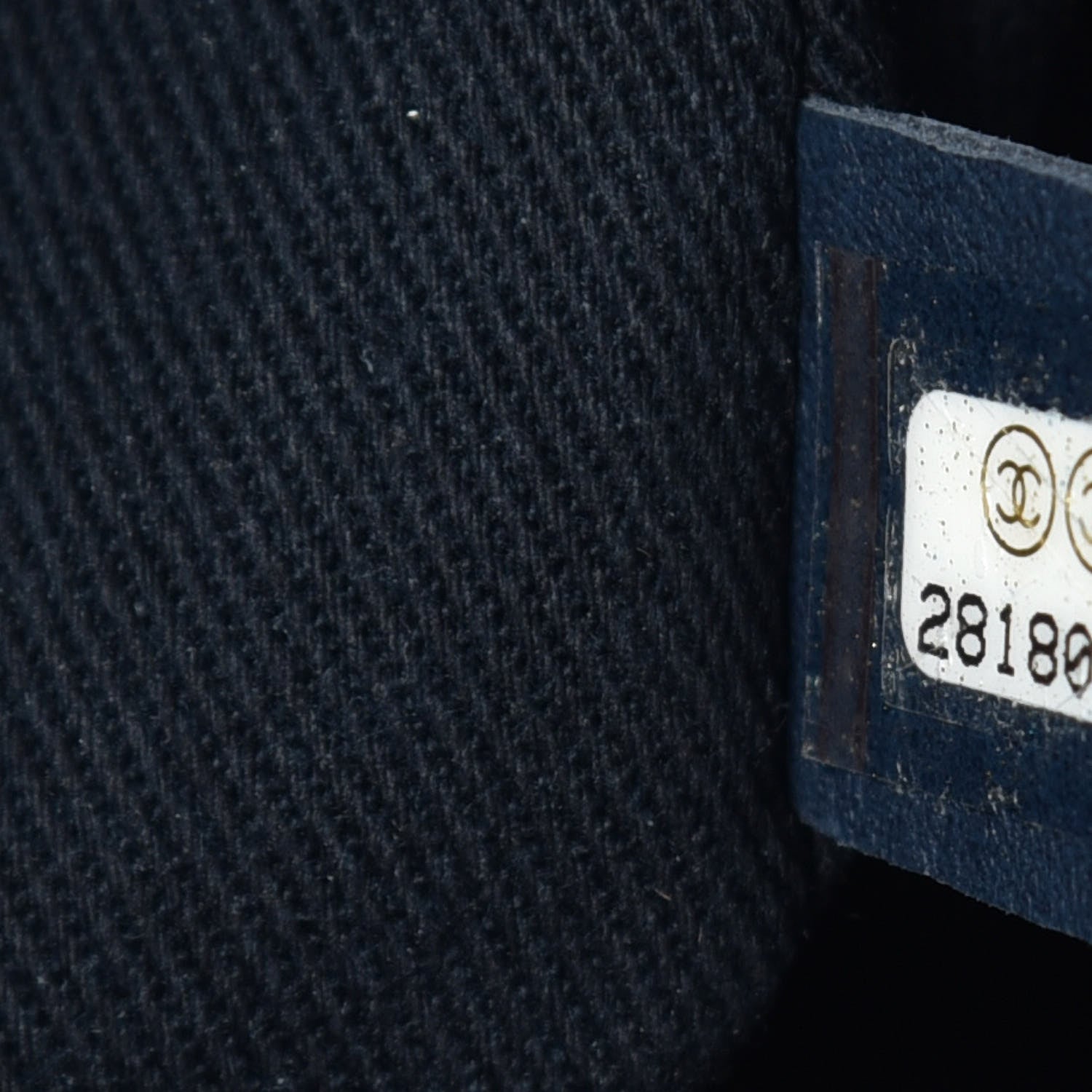 Chanel Lurex Canvas Medium Deauville Tote Navy Blue Gold 6 of 10