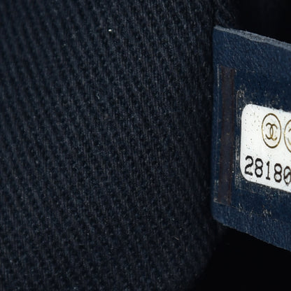 Chanel Lurex Canvas Medium Deauville Tote Navy Blue Gold 6 of 10