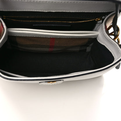 Burberry Derby Calfskin House Check Small Camberley Chalk White Black 5 of 10