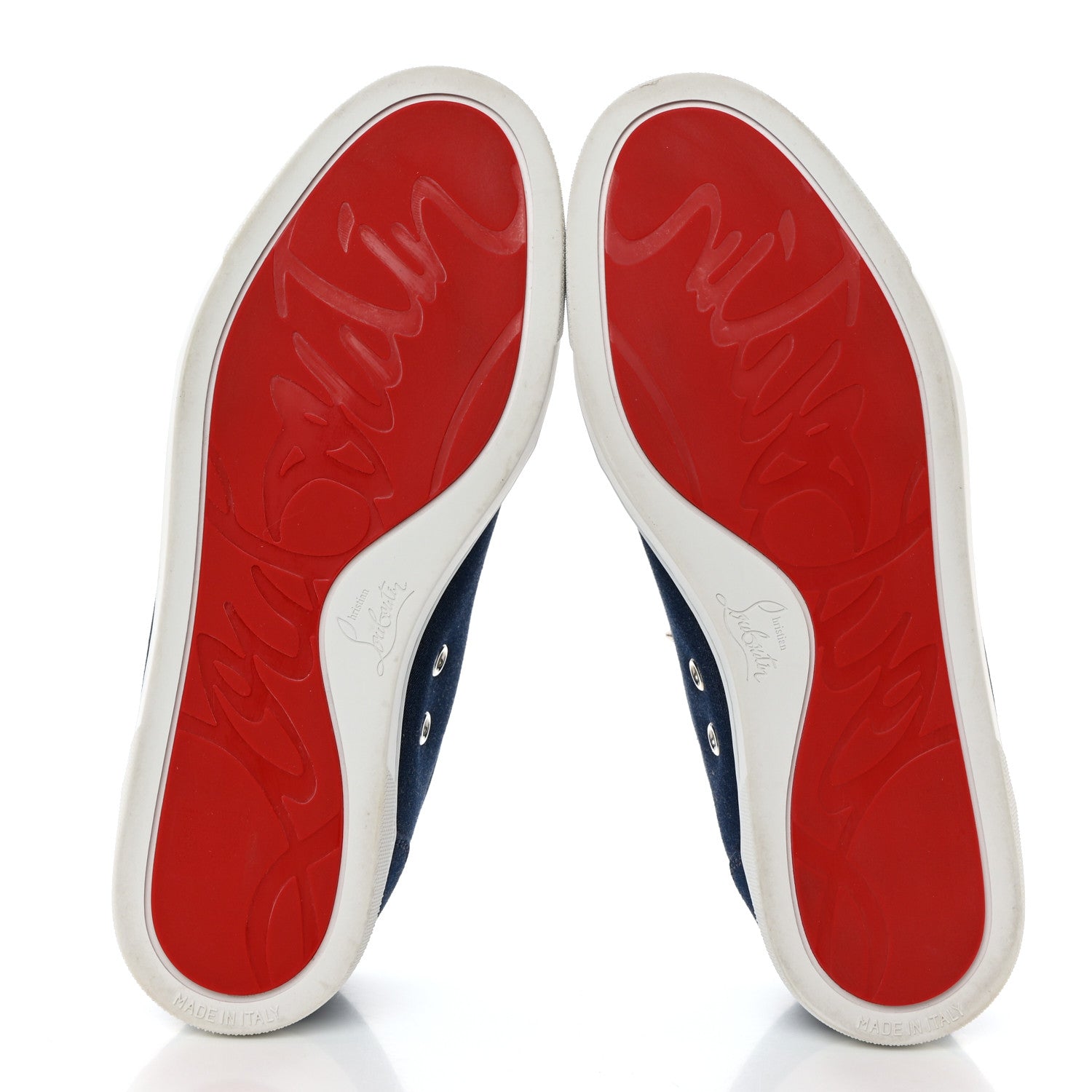 Christian Louboutin Denim Mens Fique A Vontade Sneakers 38.5 Blue 5 of 8