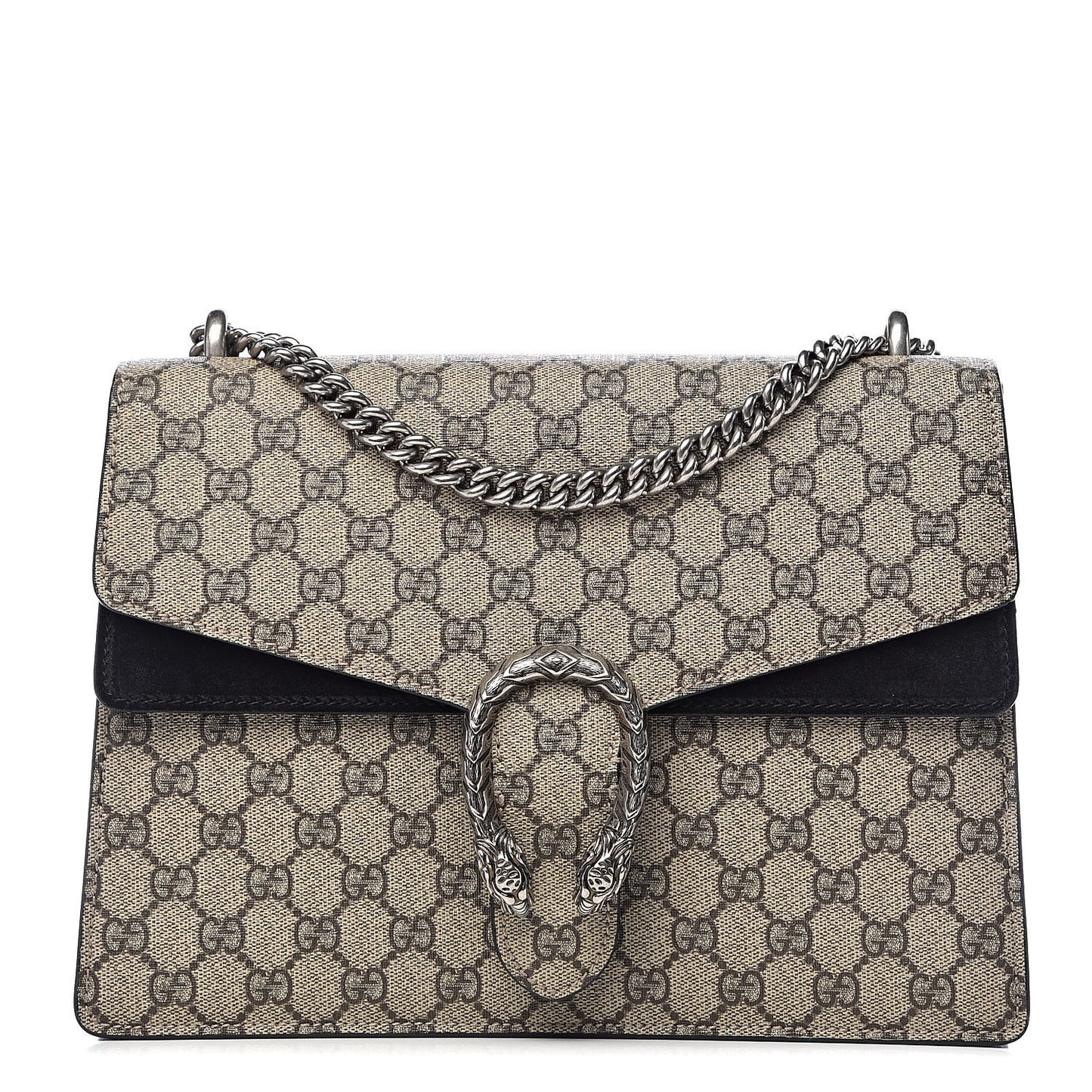 GG Supreme Monogram Medium Dionysus Shoulder Bag Black