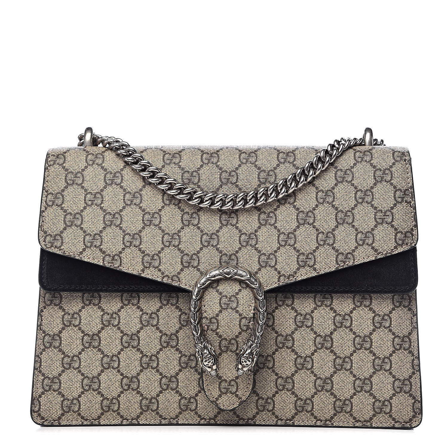 Gucci GG Supreme Monogram Medium Dionysus Shoulder Bag Black 1 of 10