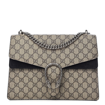 Gucci GG Supreme Monogram Medium Dionysus Shoulder Bag Black 1 of 10