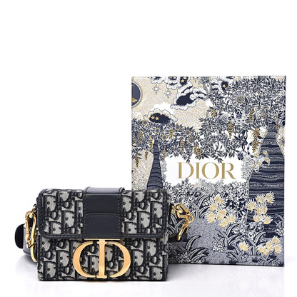 Christian Dior Oblique 30 Montaigne Box Bag Blue 10 of 10