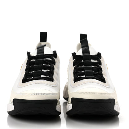 Chanel Velvet Calfskin Mixed Fibers CC Sneakers 39 Ivory Black 2 of 7