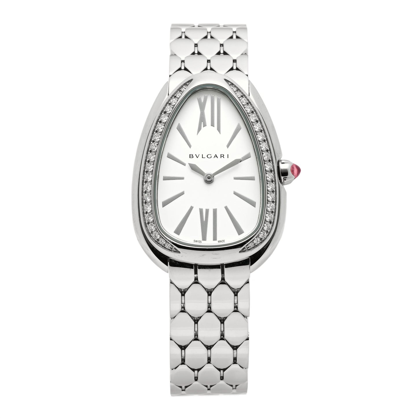 Stainless Steel Diamond Bezel 25mm Serpenti Seduttori Quartz Watch