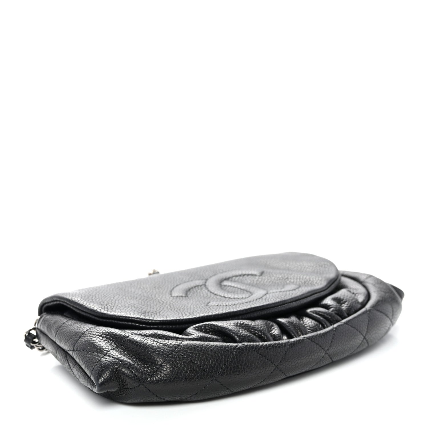 Chanel Caviar Half Moon Wallet On Chain WOC Black 4 of 11