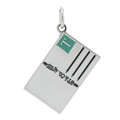 Tiffany Sterling Silver Enamel New York Postcard Charm Blue 3 of 4