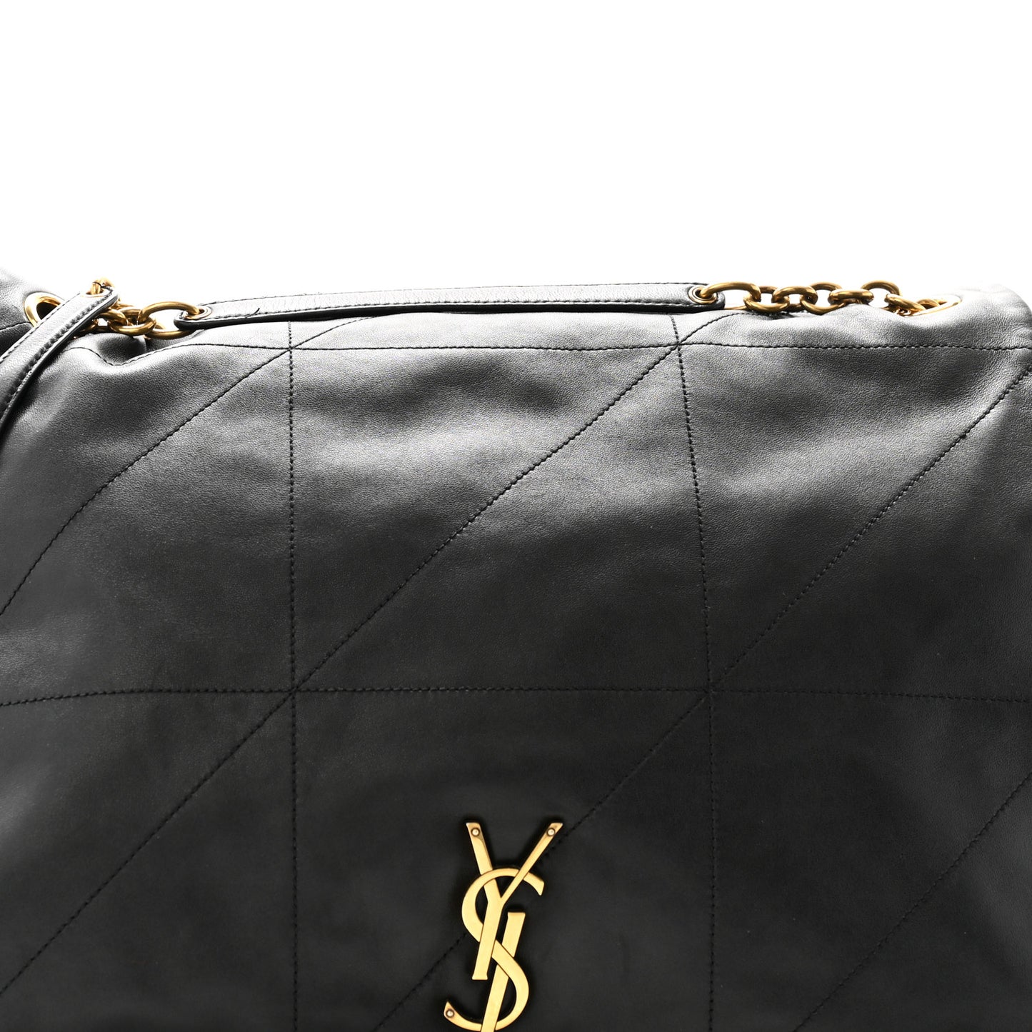Lambskin Matelasse Monogram Large Jamie 4.3 Black