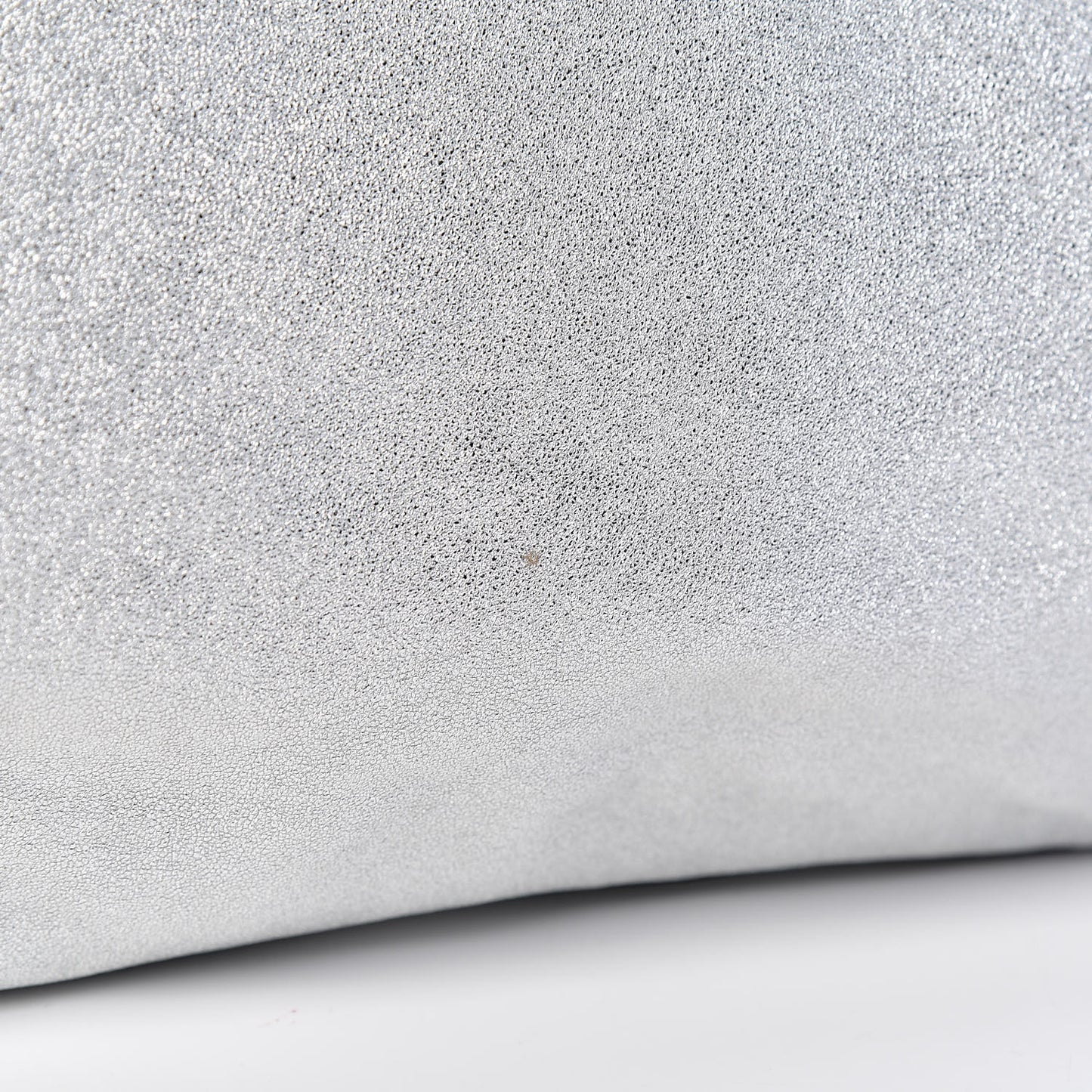 Metallic Soft Grain Calfskin Tote Silver