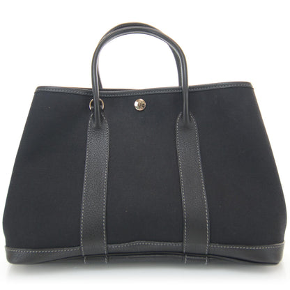 Hermes Toile Leather Garden Party TPM Black 1 of 9