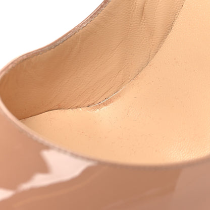 Christian Louboutin Patent Pigalle Follies 100 Pumps 40.5 Nude 9 of 10