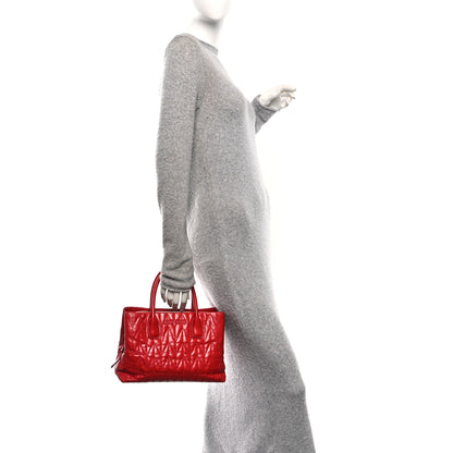 Miu Miu Nappa Matelasse Tote Fuoco 2 of 12